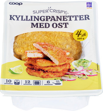 Coop Kyllingpanetter med Ost 320g