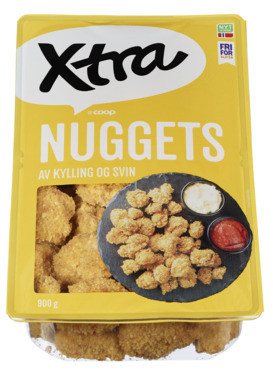 X-tra Nuggets Svin og Kylling 900g