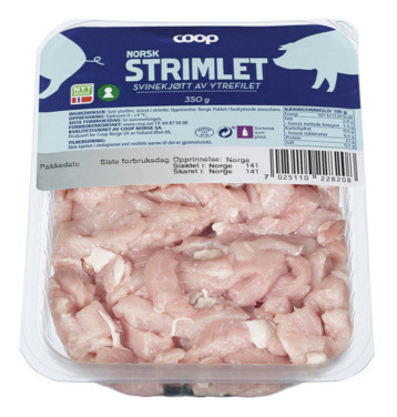 Coop Svinekjøtt Strimlet 350g