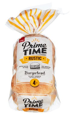 Coop Prime Time Rustic Burgerbrød 320g