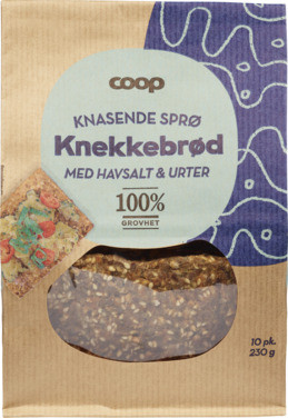 Coop Knekkebrød med Gresskar Urter og Havsalt 230g