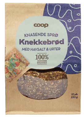 Coop Knekkebrød med Gresskar Urter og Havsalt 230g