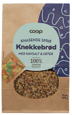 Coop Knekkebrød med Gresskar Urter og Havsalt 230g