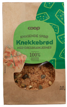 Coop Knekkebrød med Gresskarkjerner 230g