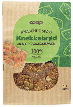 Coop Knekkebrød med Gresskarkjerner 230g