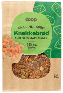 Coop Knekkebrød med Gresskarkjerner 230g