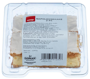 Coop Napoleonskake 2pk 300g