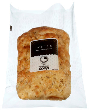 Coop Focaccia med Rosmarin og Havsalt Bs 400g