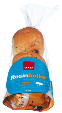 Coop Rosinboller 6pk 375g