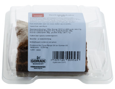 Coop Sjokoladekake 2pk 250g