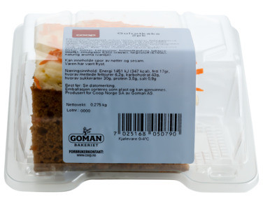 Coop Gulrotkake 2pk 275g