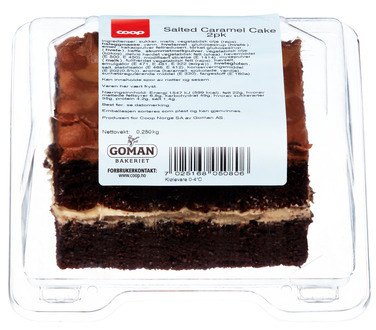 Coop Salted Caramel Cake 2pk 250g