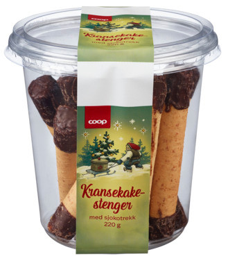 Coop Kransekakestenger med Sjokolade 220g