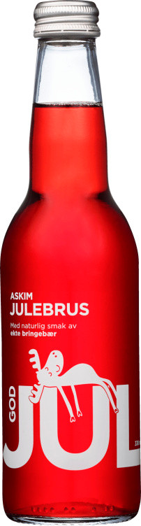 Julebrus m/Bringebær 0,33l flaske Askim