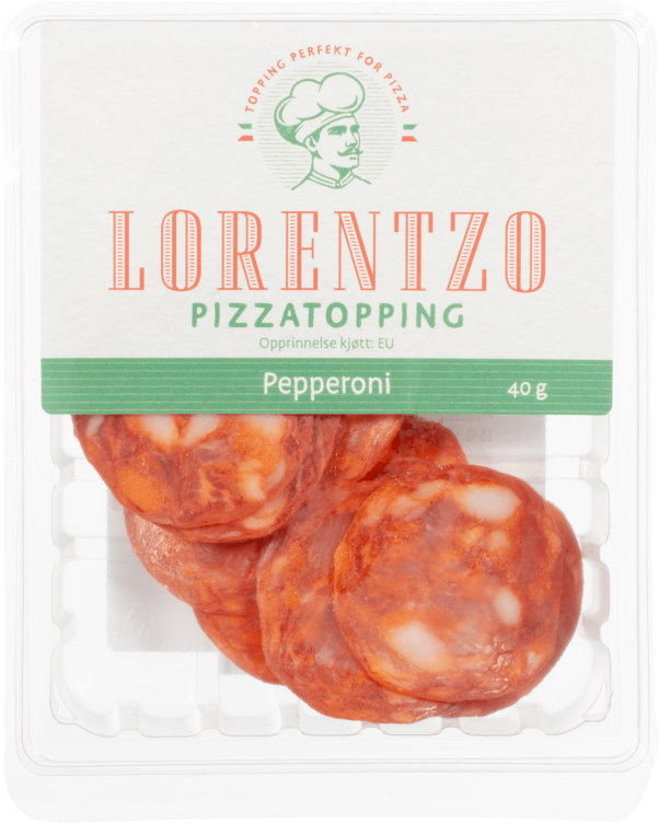 Pizzatopping Pepperoni 40g Lorentzo
