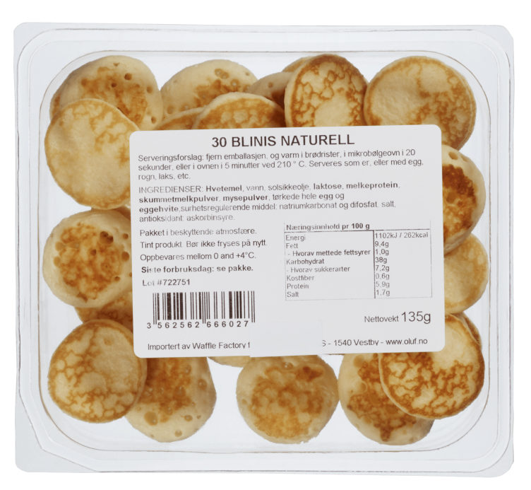 Blinis Coctail 30stk 135g Waffle Factory