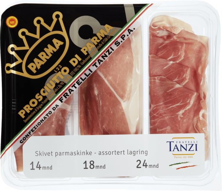 Parmaskinke 14, 18 og 24mnd 120g Tanzi