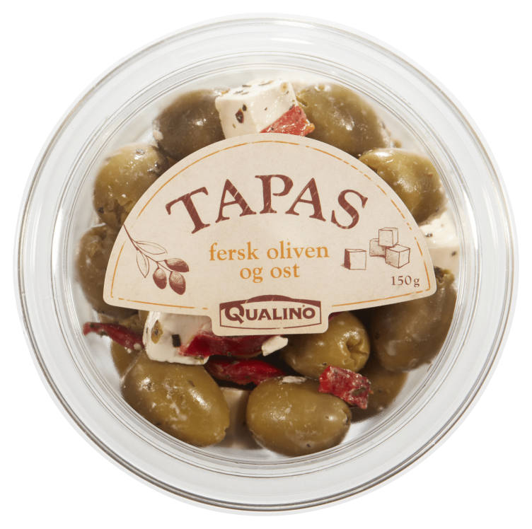 Oliven Fersk m/Ost 150g Tapas Qualino