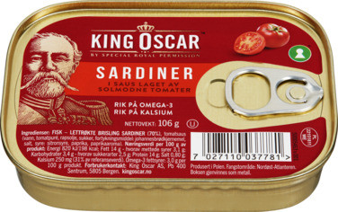 King Oscar Sardiner i Tomat Promo