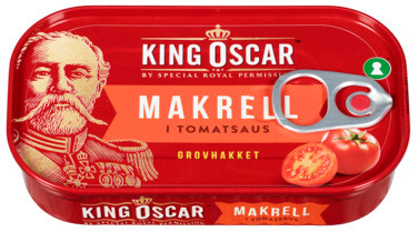 King Oscar Grovrevet Makrell i Tomat 80g