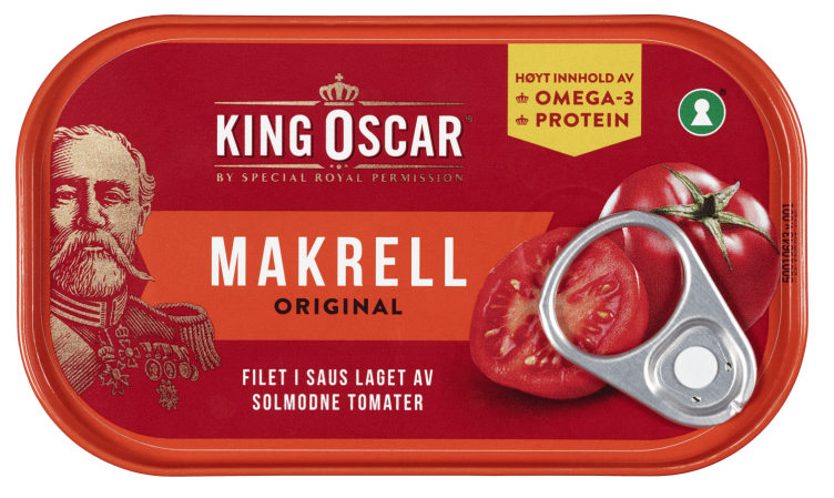 Makrellfilet Skinnfri i Tomat 110g King Oscar