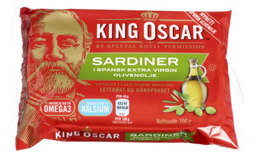 Sardiner i Olje 106g Display King Oscar