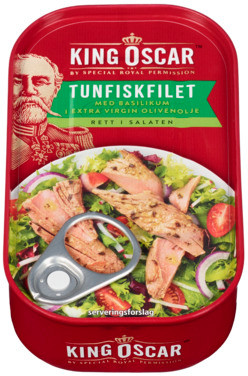 Tunfiskfilet Basilikum 115g King Oscar