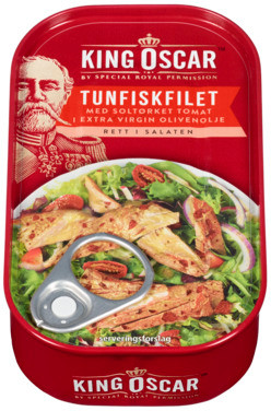 Tunfiskfilet Soltørkede Tomater 115g King Oscar