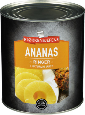 Ananasringer 3050g Kjøkkensjefens
