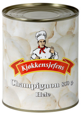 Champignon Hele 800g Kjøkkensjefens