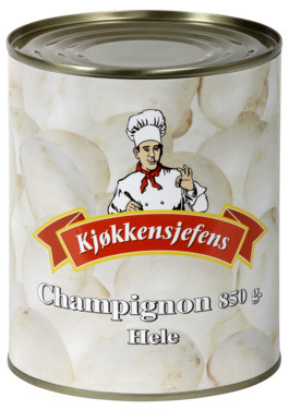 Champignon Hele 800g Kjøkkensjefens