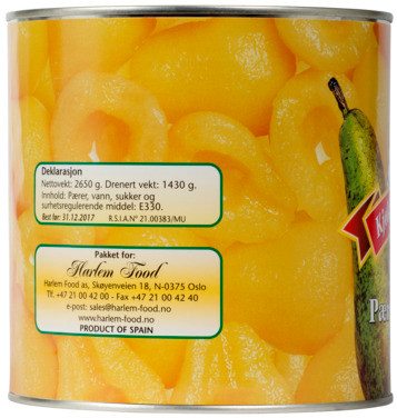 Pærer Halve 2650g Kjøkkensjefens