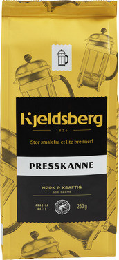 Kaffe Presskannemalt 250g Kjeldsberg
