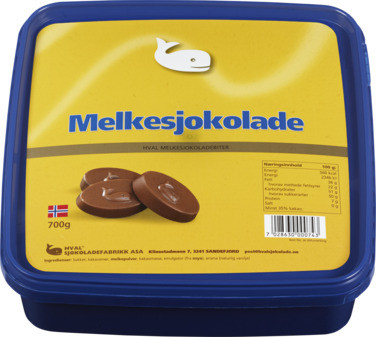 Melkesjokolade 700g Hval Sjokoladefabrikk¤Hval