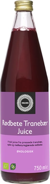 Juice Rødbet/Tranebær 750ml Øko Helios