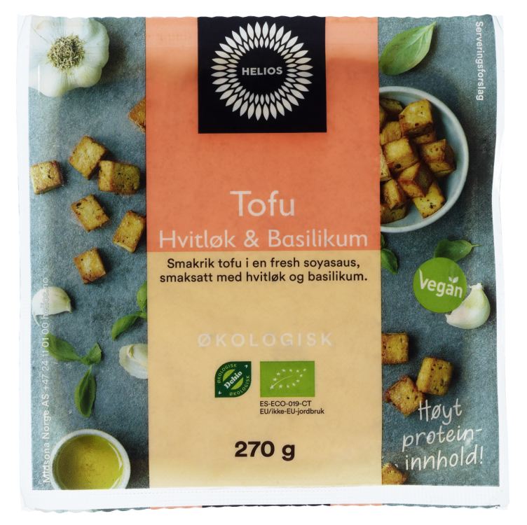 Tofu Marinert Hvitløk&Basilikum 270g Helios