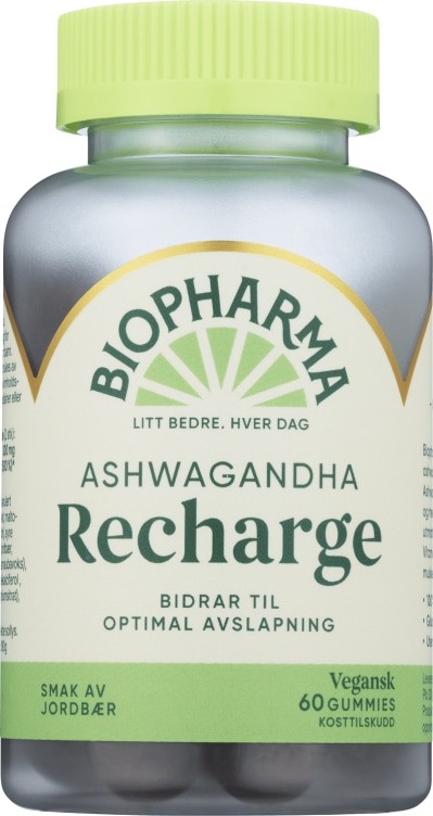 Ashwagandha Recharge Gummies 60stk Biopharma