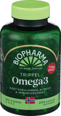 Biopharma Trippel Omega-3 200stk