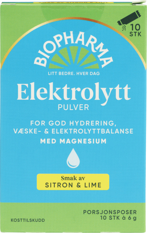 Elektrolytter Sticks Lemon&Lime 10stk Biopharma