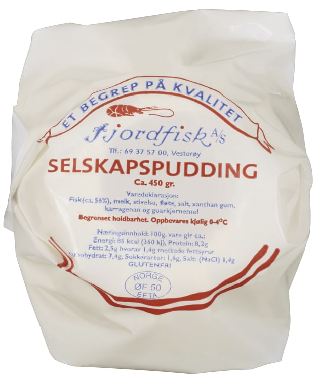 Selskapspudding Fersk 450g Fjordfisk