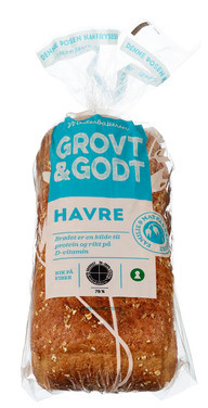 Grovt & Godt Havre Oppskåret 750 g Mesterbakeren