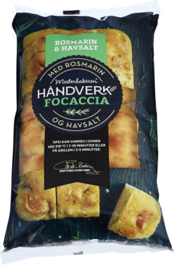 Focaccia Rosmarin og Havsalt 430 g Mesterbakeren