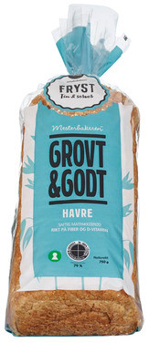 Grovt & Godt Havre Opps.frys 750 g Mesterbakeren