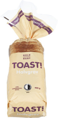 Toast Halvgrov 900g Mesterbakeren