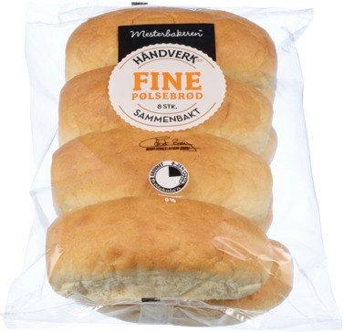 Pølsebrød 8pk Gourmet 500g Mesterbakeren