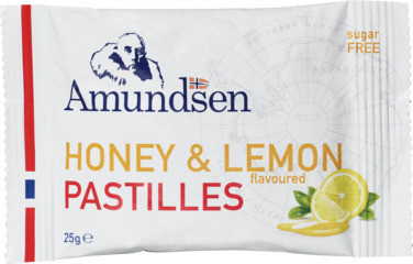 Amundsen Pastilles Honey And Lemon Gir Frisk Pust
