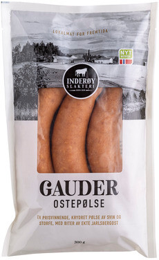 Gauder Ostepølse 300g Inderøy Slakteri