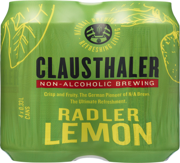 Clausthaler Radler Lemon 0,33lx4 boks
