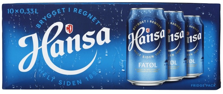 Hansa Fatøl 0,33lx10 boks