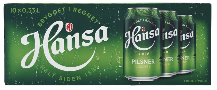 Hansa Pilsner 0,33lx10 boks